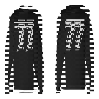 Number 77 Birthday 77Thports Player チーム番号入りジャージ 長袖Tシャツ - Kawaiitshirt