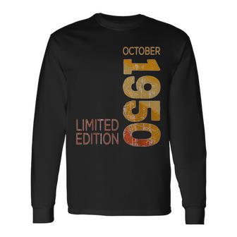 Octubre 1950 Retro 1950Intage Año 1950 Edición Limitada Camiseta de manga larga - Regaloses