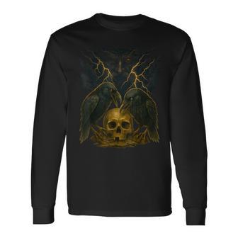Odins Raben Hugin & Munin Mythologie Walhalla Odin Wikinger Langarmshirts - Geschenkecke