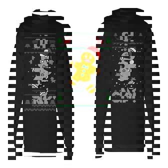 Oh Snap Gingerbread Man Christmas Xmas Cookie Baking Long Sleeve T-Shirt - Thegiftio