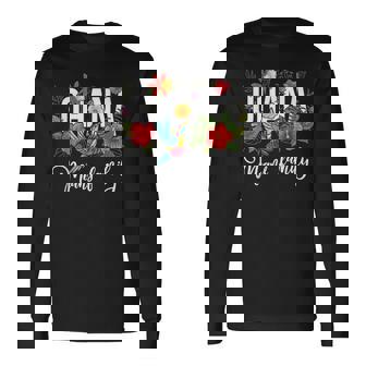 Ohana Means Family ハワイ ハイビスカス 花 70年代 レトロ ハワイアン 長袖Tシャツ - Kawaiitshirt