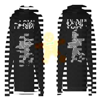 Ohnap ジンジャーブレッドマン クッキー 骨折脚 面白い 長袖Tシャツ - Kawaiitshirt