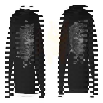 Oiia Oiia 猫 面白い 回転する猫 ミーム 長袖Tシャツ - Kawaiitshirt