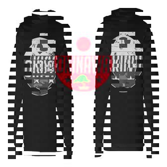 Okinawa Japanintage Flag Bonsai Tree Karateouvenir 長袖Tシャツ - Kawaiitshirt