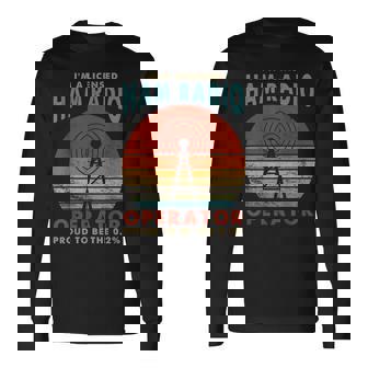 Operador De Radio Ham Con Licencia Estación Base De Radio Ham Camiseta de manga larga - Regaloses