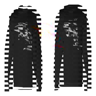 Orca Animal Obra Gráfica Orca Camiseta de manga larga - Regaloses