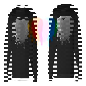 Orgullo Del Corazón Del Arco Iris Lgbtq Camiseta de manga larga - Regaloses
