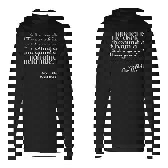 Oscar Wilde シャツ To Love Yourself 引用 長袖Tシャツ - Kawaiitshirt