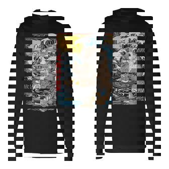 Otter Ramen Kawaii Manga Anime Noodles Y2k Japanese Long Sleeve T-Shirt - Thegiftio