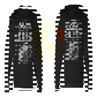 Papa 2025 年生 新しいパパ 若いパパ 初めてのパパ 長袖Tシャツ - Kawaiitshirt