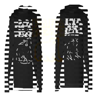 Papa Bear Cool Father Matching Family Dads Papa Long Sleeve T-Shirt - Thegiftio