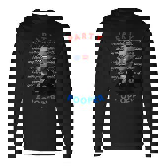 Party Pooper 面白い独立無党派投票者 7月4日 長袖Tシャツ - Kawaiitshirt