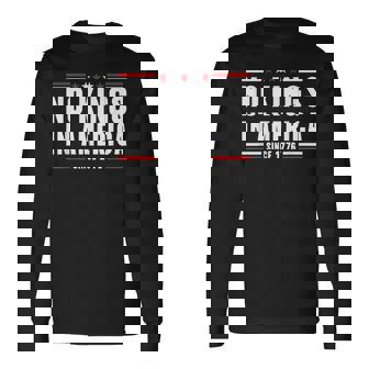 Patriotic Pro-Democracy Protest June 14 No Kings In America Long Sleeve T-Shirt | Mazezy