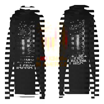 Patriotic Pro-Democracy Protest June 14 No Kings In America Long Sleeve T-Shirt | Mazezy
