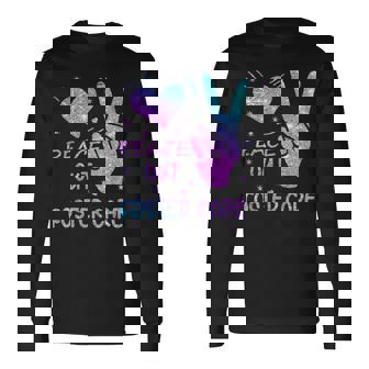 Peace Out フォスターケア 養子縁組 ごっちゃの日 2023 長袖Tシャツ - Kawaiitshirt