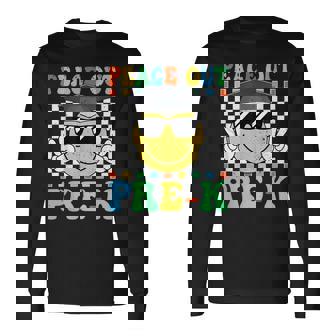 Peace Out Preschool Graduation Pre-K Last Day Of School Long Sleeve T-Shirt | Mazezy