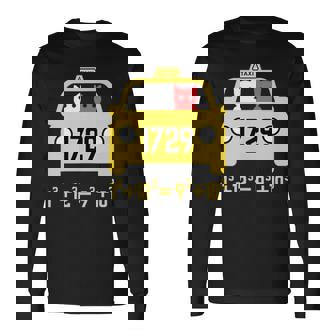 Penredpen タクシーキャット、ラマヌジャンタクシータクシー番号 1729 長袖Tシャツ - Kawaiitshirt