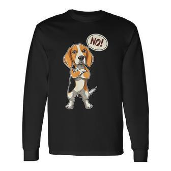 Perro Beagle Obstinado Perro Divertido Para Los Amantes Del Beagle Camiseta de manga larga - Regaloses