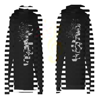 Pianist クラシカル楽器 ト音記号キーボード ピアノ 長袖Tシャツ - Kawaiitshirt