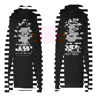 Pigs Make You Happymile かわいい 子豚 恋人 おもしろ豚 長袖Tシャツ - Kawaiitshirt