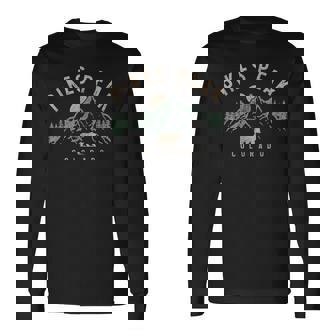 Pikes Peak Colorado Rocky Mountains Bear Nature Vintage Long Sleeve T-Shirt - Thegiftio