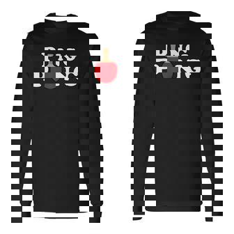 Ping Pong ピンポン卓球 おもしろレトロ 長袖Tシャツ - Kawaiitshirt