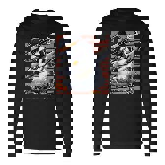 Pingouin Dab Dabbing Humour Rigolo Thème Pingouins T-shirt à manches longues - Cadeauxyz