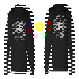 Planetas Yistemaolar Regalo Espacio Y Astronautas Camiseta de manga larga - Regaloses