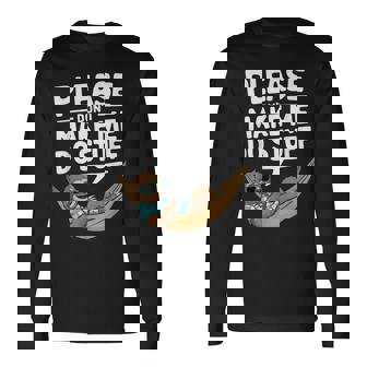 Please Don’T Make Me Dotuff Lazy Humor 長袖Tシャツ - Kawaiitshirt