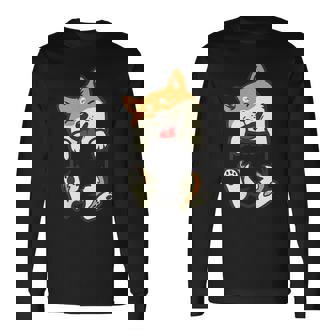 Pockethiba Inu Feet Cute Doge Akita Dog Lover Owner 長袖Tシャツ - Kawaiitshirt