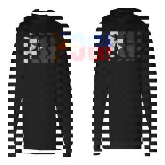 Pogi フィリピンのスラングとフィリピン国旗。 長袖Tシャツ - Kawaiitshirt