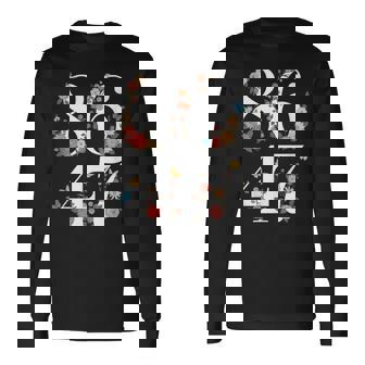 Political 8647 フローラル アンチトランプ 長袖Tシャツ - Kawaiitshirt