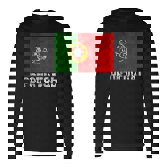 Portugal Portuguese Flag Family Pride Country Intage Camiseta de manga larga - Regaloses