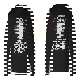 Powered By Kpop Rabbit韓国ポップマーチ K-Popグッズ 長袖Tシャツ - Kawaiitshirt