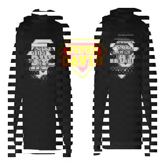 Prénom David Personnaliséuper David T-shirt à manches longues - Cadeauxyz