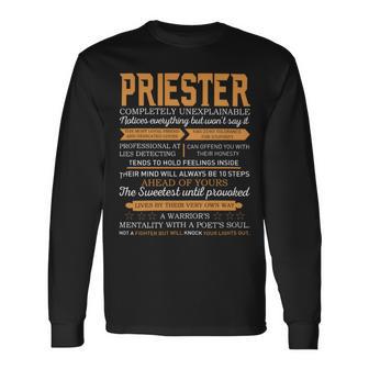 Priester Completely Unexplainable Notices Everything But Won’T Say It Name Long Sleeve T-Shirt | Seseable UK