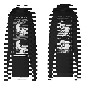 Programador Informático Divertido Regalo De Dibujos Animados Camiseta de manga larga - Regaloses