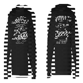 Promoted To Daddy Est 2025 Dad To Be First Time Dad Long Sleeve T-Shirt - Monsterry