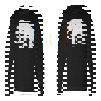 Psy Trance サイケデリックエレファントtシャツ 長袖Tシャツ - Kawaiitshirt