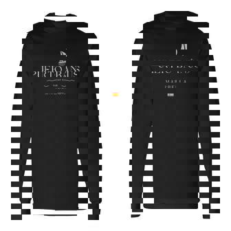 Puerto Banús Marbella Yacht Club Marina Espagne Drapeauoile T-shirt à manches longues - Cadeauxyz