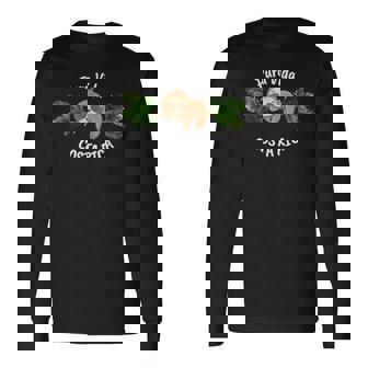 Puraida コスタリカ ナマケモノ リラックス 長袖Tシャツ - Kawaiitshirt