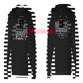 Race Car Racing Family Meemaw Pit Crew Birthday Party Long Sleeve T-Shirt - Monsterry