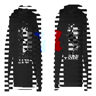 Racketports Coach フランス国旗 チーム フランス テニス 長袖Tシャツ - Kawaiitshirt