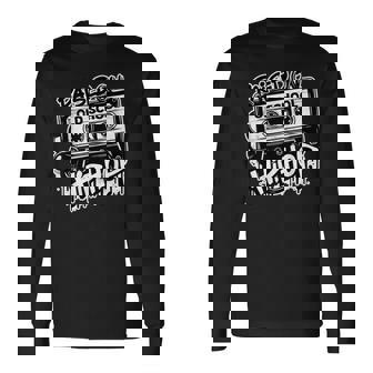 Raised On Oldchool Hip Hop レトロ ラップ カセット 80 90 長袖Tシャツ - Kawaiitshirt