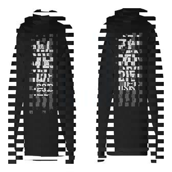 Real Drive Diesels 面白いディーゼル メカニック Usa トラッカー 長袖Tシャツ - Kawaiitshirt