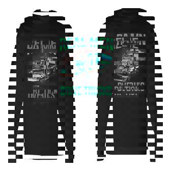 Real Drive Trucks ビッグリグトラックドライバー 長袖Tシャツ - Kawaiitshirt