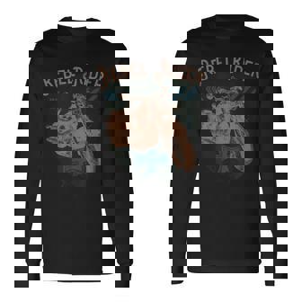 Rebel Rider オートバイ ビンテージ ロッカー バイカー 長袖Tシャツ - Kawaiitshirt