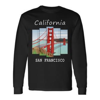 Recuerdo Retro Del Puente Golden Gate Dean Francisco California Camiseta de manga larga - Regaloses