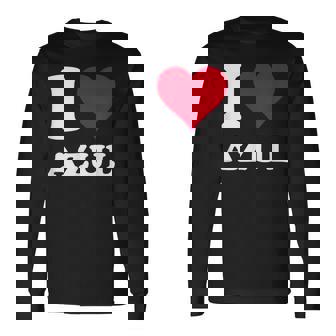 Red Heart I Love Azul 長袖Tシャツ - Kawaiitshirt