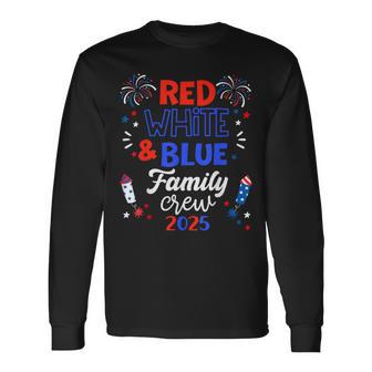 Red White & Blue Family Crew 2025 Long Sleeve T-Shirt - Thegiftio UK